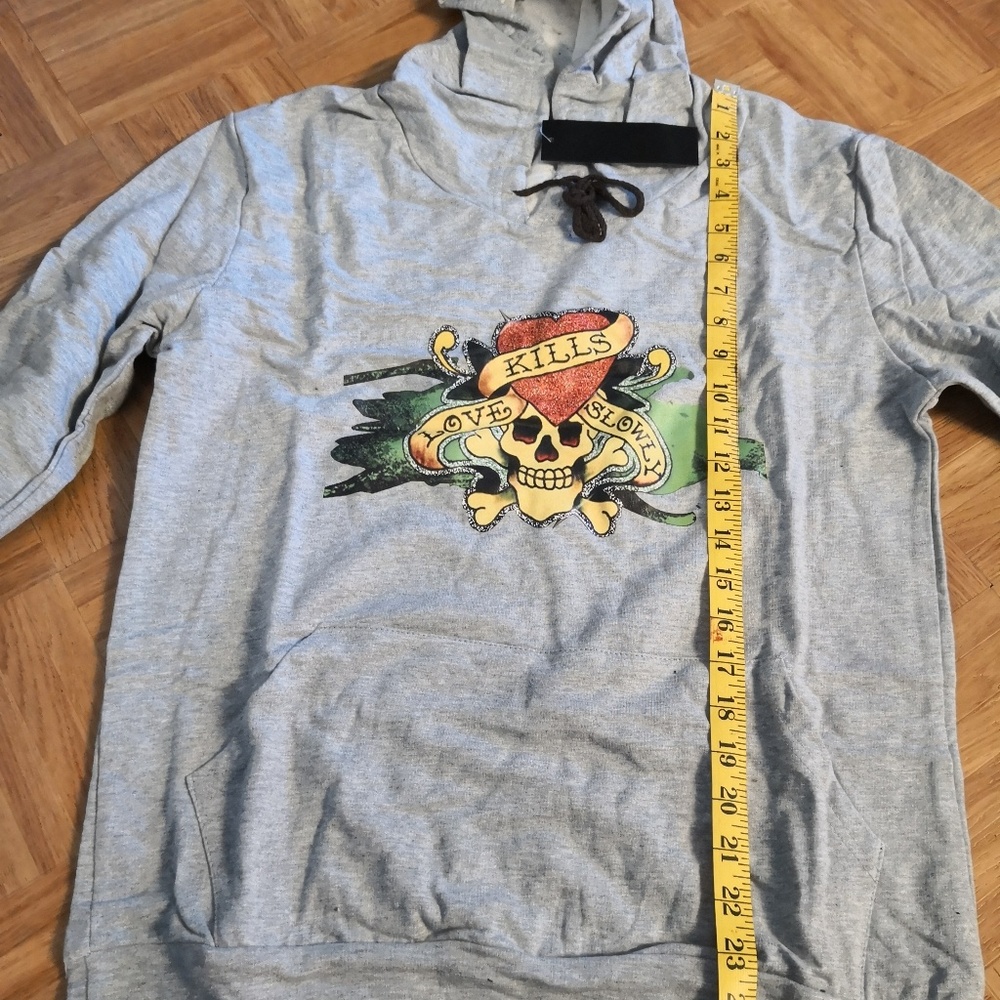 Halloween hoodie Killer Love Slowly Shirt NWT Gray